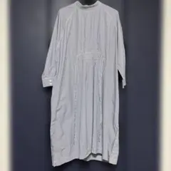 CAERULAカルエラ　ストライプ 長袖シャツワンピース