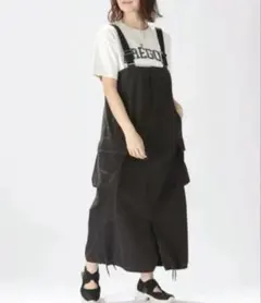 niko and… 2wayドロストワーク ジャンパースカート ミリタリー