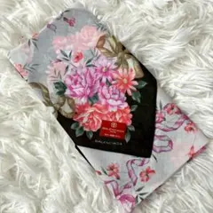 ✨未使用✨バレンシアガ ハンカチ 花柄 リボン ヴィンテージ シール付 黒