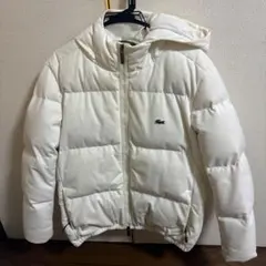 LACOSTE フード付きダウンジャケット US M ホワイト
