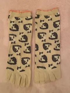 Paul & Joe sisters 猫とリボンのフリル五本指ソックスのサムネイル