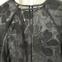 パール付きロングネックレス Y字 ゴールドカラーのサムネイル