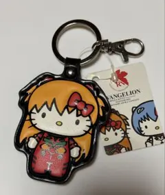 キティちゃん　エヴァンゲリオン　マスコットキーホルダー　アスカ エヴァンゲリオン×ハローキティ ストラップ 式波・アスカ