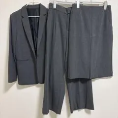 【トップバリュ】グレー チェック柄 スーツ３点セット9号