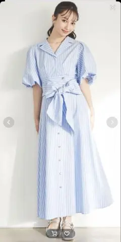 31 Sons de mode シャツワンピース　青色