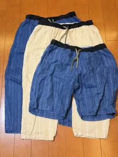 Go hemp 七分丈パンツとハーフパンツ　3枚セットのサムネイル