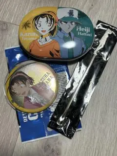 USJ　ユニバ　名探偵コナン　缶バッジ　缶　カフェ　マドラー　遠山和葉　服部平次