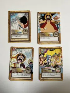 絶版　ルフィ ワンピースカードダスカード 4枚セット