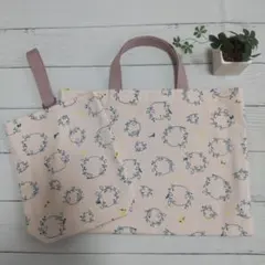 レッスンバッグ　上靴入れ　北欧風　ケハェ　サークル　ピンク　シンプル