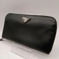PRADA プラダ 長財布 ブラック サフィアーノ 三角ロゴ ラウンドファスナーのサムネイル