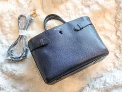 Samantha Thavasa Deluxeブラックハンドバッグ ストラップ付