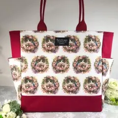 サイドポケット付きトートバッグ【猫ちゃん】