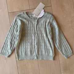 petit main 透かし編みカーディガン