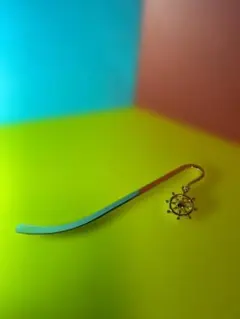 金属 しおり 舵チャーム ブックマーカー