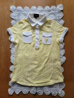 PEARLY GATES 　千鳥格子イエローポロシャツ　S