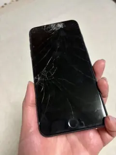 iPhone SE2 64GB ブラック ジャンク 画面割れ 利用制限○ - メルカリ
