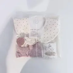 ベビー ギフトセット プチギフト 女の子 出産祝い スタイ 淡色 ハンドメイド