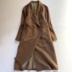 美品 【着丈111㎝】 ダブルチェスターコート カシミヤ100% キャメル 11
