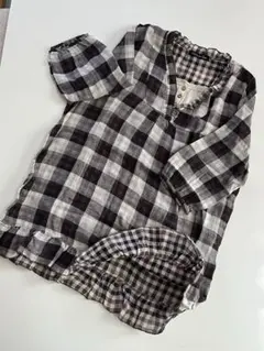 新品✨Datum Line 綿100% ガーゼ ワンピ　LL ギンガムチェック