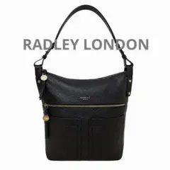 美品✨ラドリー ロンドン 本革レザー ショルダーバッグ 黒 A4収納可 チャーム