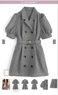 GRL ベルト付きチェック柄ミニワンピース ［tu405］　ワンピース