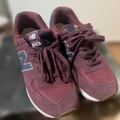 New Balance 574 バーガンディ スニーカー