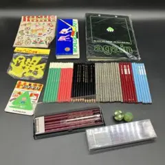 昭和レトロ　当時物　コーリン鉛筆　三菱かきかたえんぴつ　筆箱　uni starのサムネイル