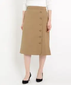 スカートＴＲダブルクロス ボタンアキダ(T/Rダブルクロス 釦あき台形SK)