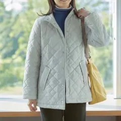 スタンドカラー 中綿 キルトジャケット LL グレー SwitchMotion