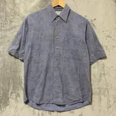 【L1945】Columbia シルクアロハシャツ サイズXS ブルー