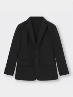 1回着 ジーユー GU ウォッシャブルテーラードジャケットSW ブラック L