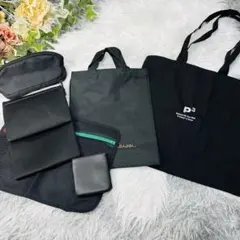 ブラックお出かけグッズ　6点セットまとめ売り　バッグ ポーチ