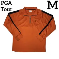 PGA TOUR 長袖ポロシャツ　オレンジ　M ゴルフウェア