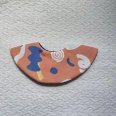 ハンドメイド　まんまるスタイ　おもちゃオレンジ