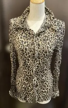 ヒョウ柄シャツarchive 00s y2k 平成Midas LAGUSTお兄系