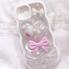 S06 スマホケース デコ iPhone 量産型 平成女児 地雷 デコ電