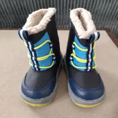 子ども用スノーブーツ ネイビー/青/黄色