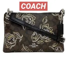 COACH コーチ 希少 ショルダーバッグ　ダブルジップ　シグネチャー