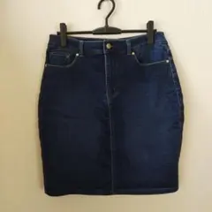 美品✨Lee リー デニム タイトスカート 膝丈 インディゴ シンプル着回しのサムネイル