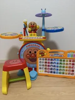 アンパンマンドラムセットと2wayで学べるあいうえお教室2点セット