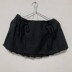 ショートスカート リボン ブラック