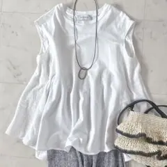 極美品♪ネミカ サイドレース切替 Aラインブラウス チュニック 