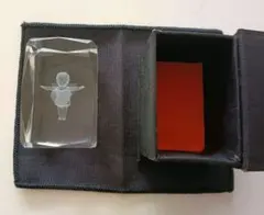 新品　未使用　クリスタルガラス ３Ｄ 置物 天使の彫刻 ペーパーウェィト　箱付のサムネイル