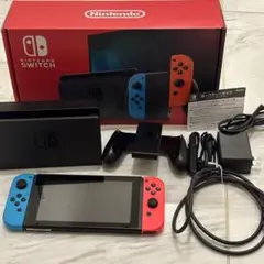 Nintendo Switch 本体 赤/青 Joy-Con付き【液晶に難あり】