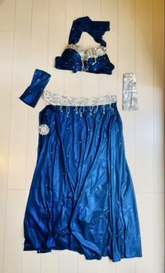 訳あり美品｜ベリーダンス衣装 オリエンタル ロイヤルブルー・ネイビー