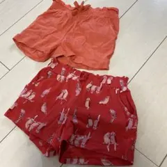 値下げ！★H&M★鳥柄and無地ショートパンツ2点セット