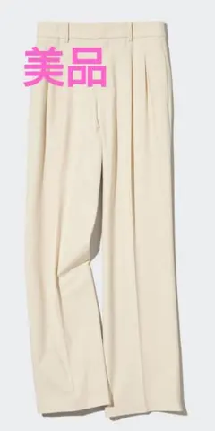 美品　UNIQLO　タックワイドパンツ(ツータック・丈標準)　M