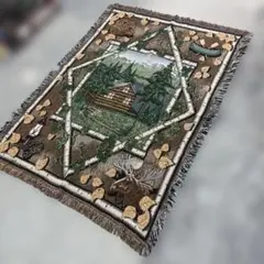 森　山小山　マルチカバー　ソファカバー　ヴィンテージラグ　178x128