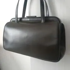 PRADA プラダ カーフレザー ハンドバッグ がま口 ビンテージ 冠婚葬祭