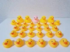 お風呂おもちゃソフビ　大アヒル　中アヒル　小アヒル　31個セット